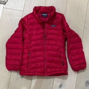 Patagonia Raspberry Pink / Red Quilted Jacket Girls size 12
